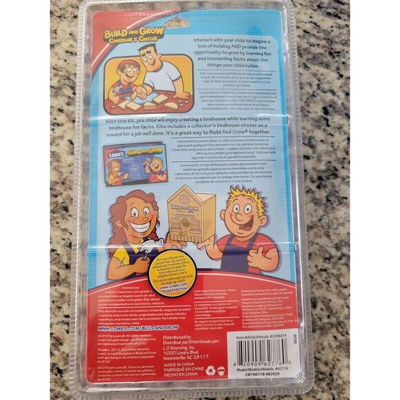 Lowe's Build and Grow BIRDHOUSE Wood Project Kit Home Depot Kids Workshop (A8) - Picture 3 of 5